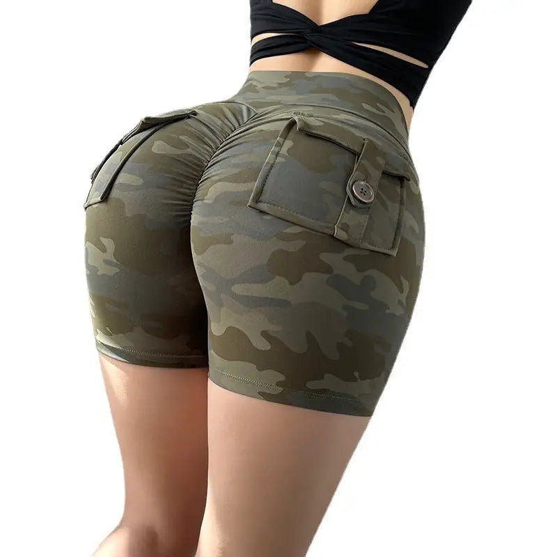 Summer Camouflage Workwear Pocket Fitness Shorts For Women Beyond Trends Hub