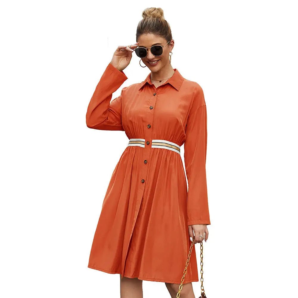 summer dresses women clothes casual ladies dress - Orange / S