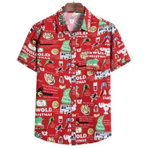 Summer Fashion Casual Men Baggy Beach Hawaiian Print Short Sleeve Button Retro Shirts Tops Blouse Men Shirt Summer New