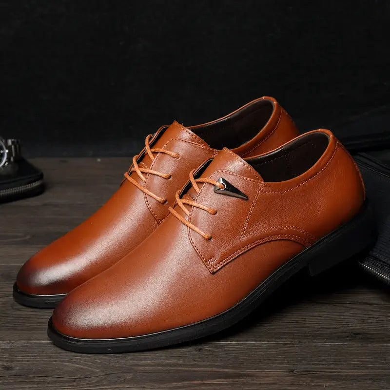 Summer high-end men's leather shoes leather Beyond Trends Hub