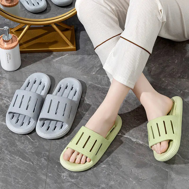 Summer Home Slippers With Hollow Sole Design Non-slip Floor Bathroom Slipper For Women Men's House Shoes Beyond Trends Hub