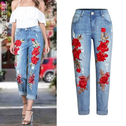 Summer Long Jeans Loose Women Hole Pants Plus Size Beyond Trends Hub