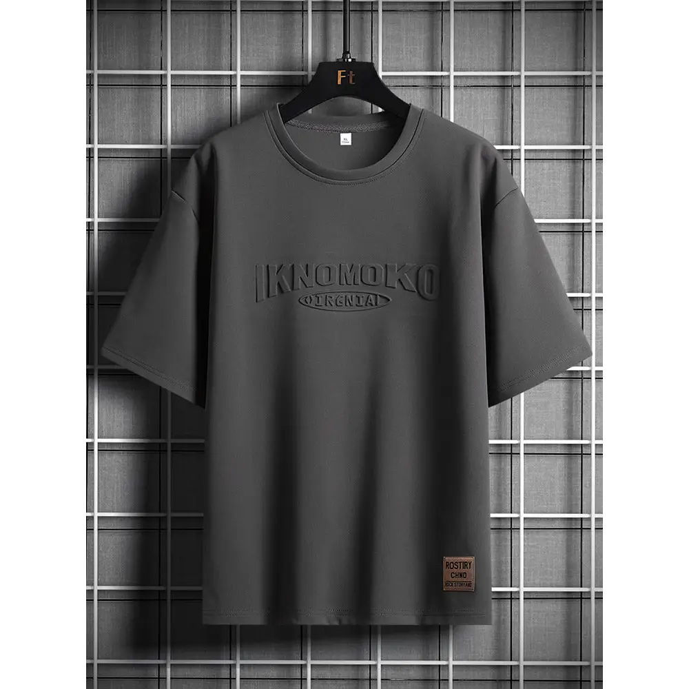 Summer New Loose Plus Size Cotton Short-sleeved T-shirt Men