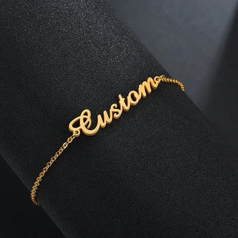 Summer Personalized Custom Name Anklets For Women Stainless Steel Cable Chain Gold Colour Sandy Beach Exquisite Jewelry Present Beyond Trends Hub