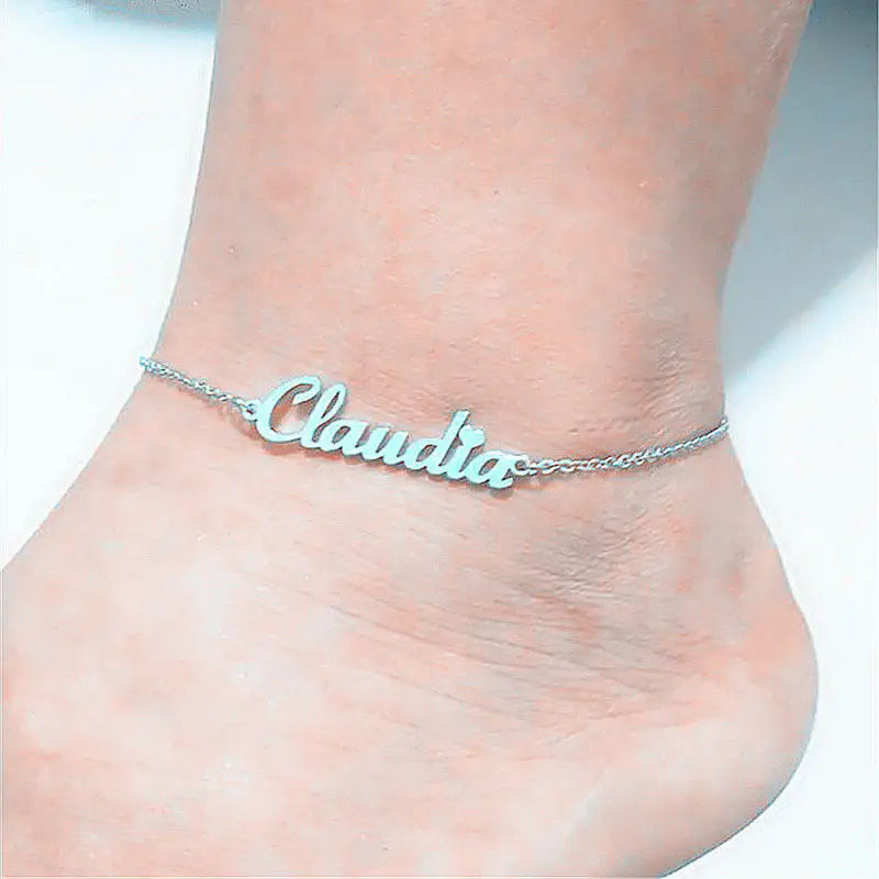 Summer Personalized Custom Name Anklets For Women Stainless Steel Cable Chain Gold Colour Sandy Beach Exquisite Jewelry Present Beyond Trends Hub