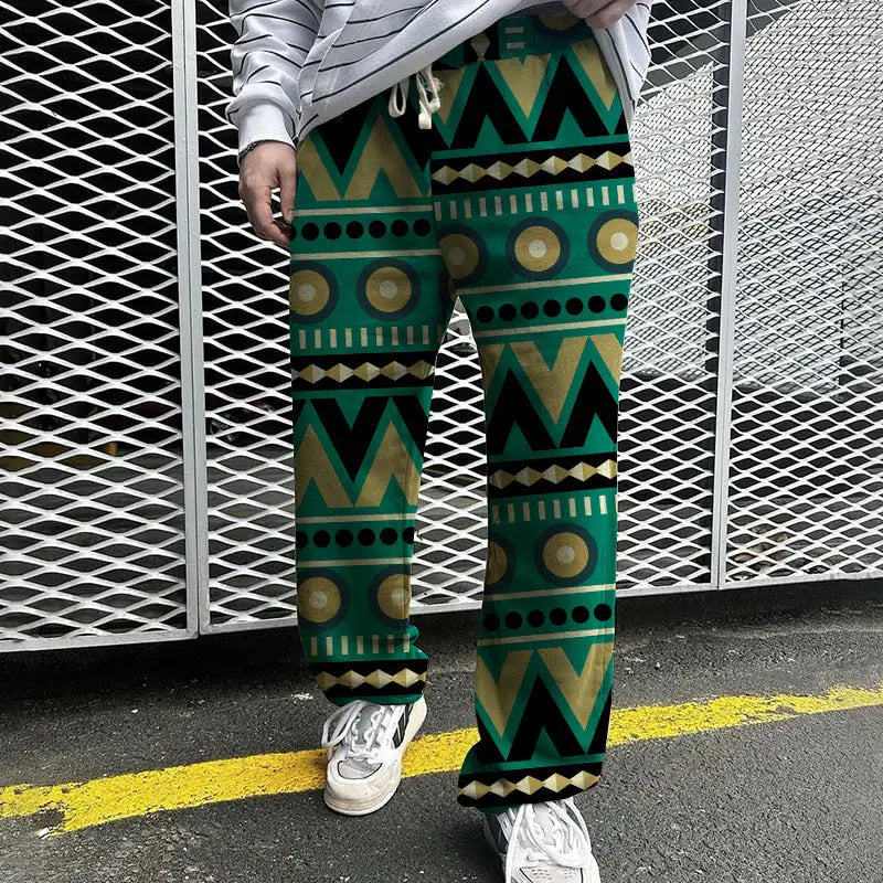 Summer Print Loose Trousers For Men - YYS1 / S