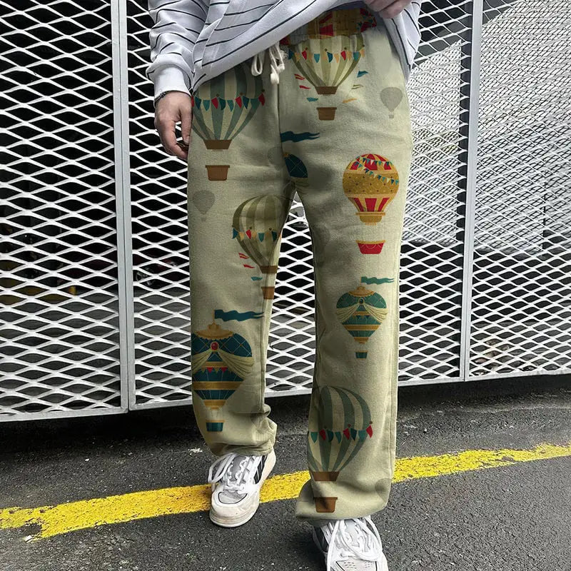 Summer Print Loose Trousers For Men - YYS3 / S