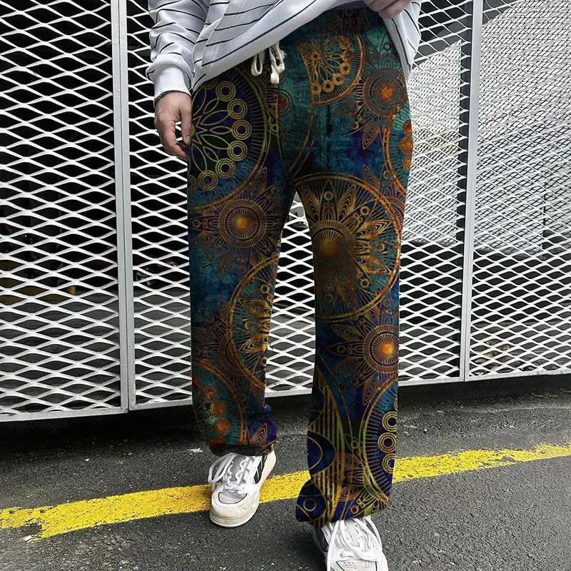 Summer Print Loose Trousers For Men - YYS4 / S