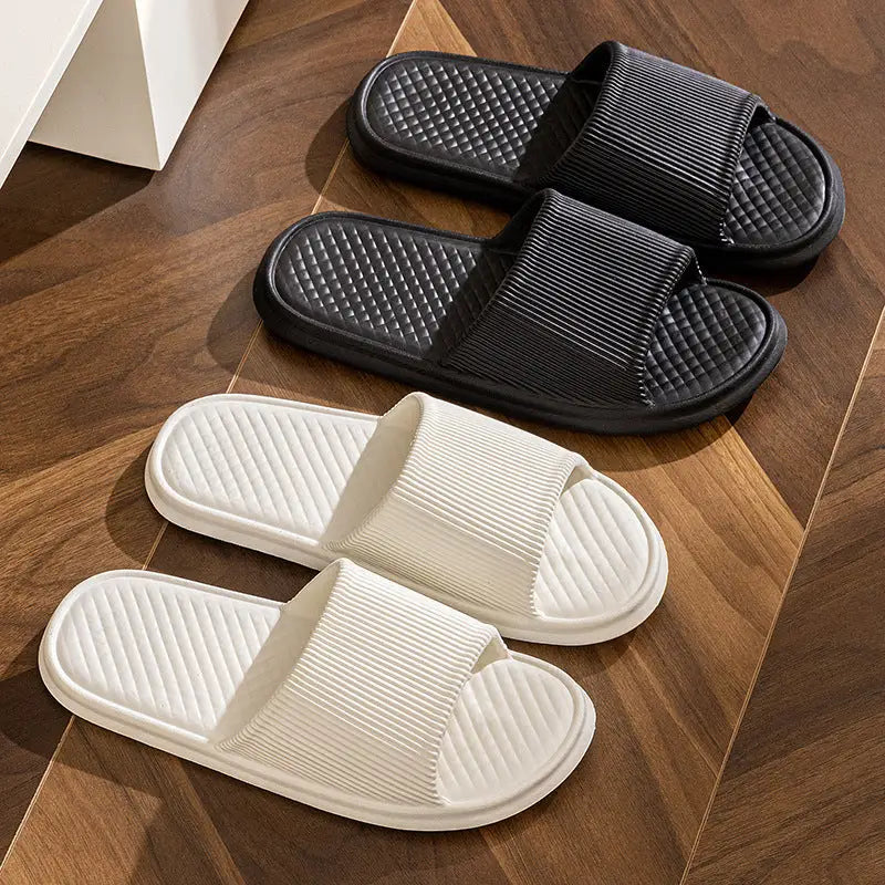 Summer Slipper Indoor House Shoes For Men Women Couples Solid Color Rhombus Striped Non-slip Bathroom Slippers Beyond Trends Hub