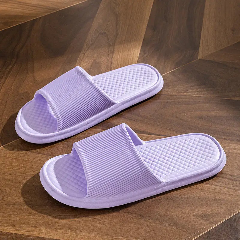 Summer Slipper Indoor House Shoes For Men Women Couples Solid Color Rhombus Striped Non-slip Bathroom Slippers Beyond Trends Hub