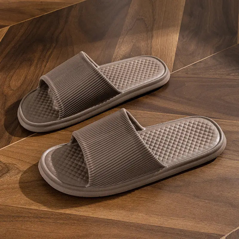 Summer Slipper Indoor House Shoes For Men Women Couples Solid Color Rhombus Striped Non-slip Bathroom Slippers Beyond Trends Hub