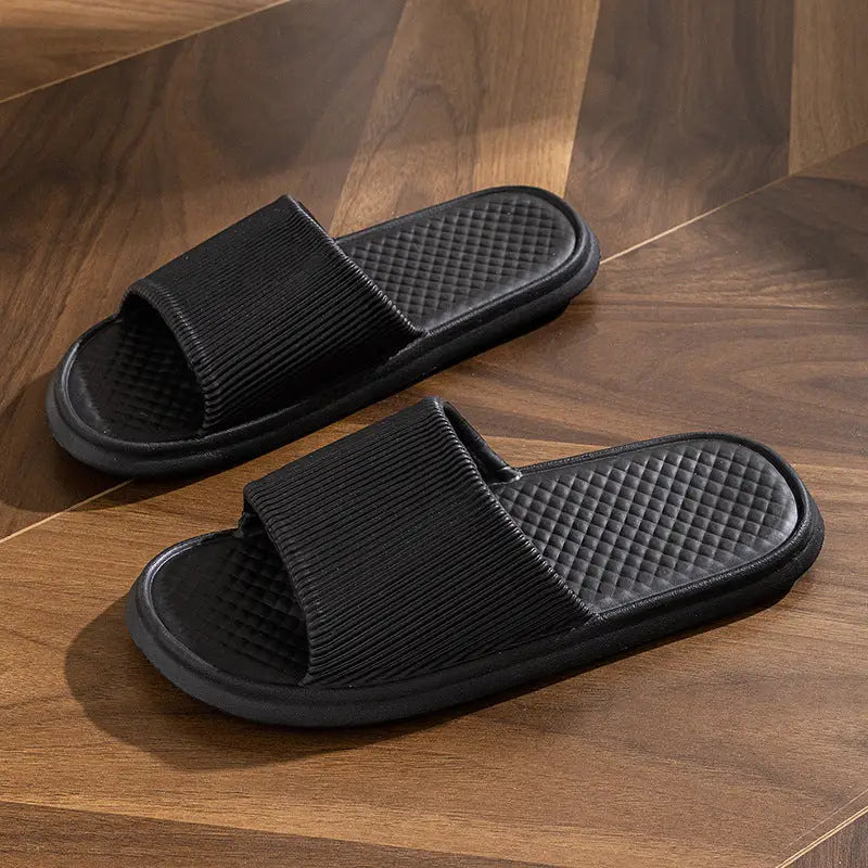 Summer Slipper Indoor House Shoes For Men Women Couples Solid Color Rhombus Striped Non-slip Bathroom Slippers Beyond Trends Hub