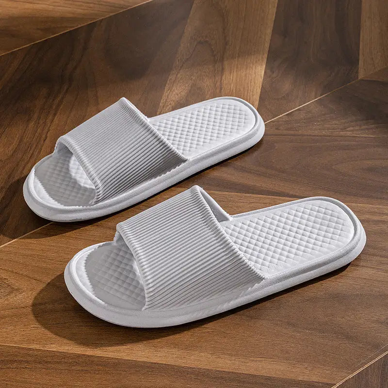 Summer Slipper Indoor House Shoes For Men Women Couples Solid Color Rhombus Striped Non-slip Bathroom Slippers Beyond Trends Hub