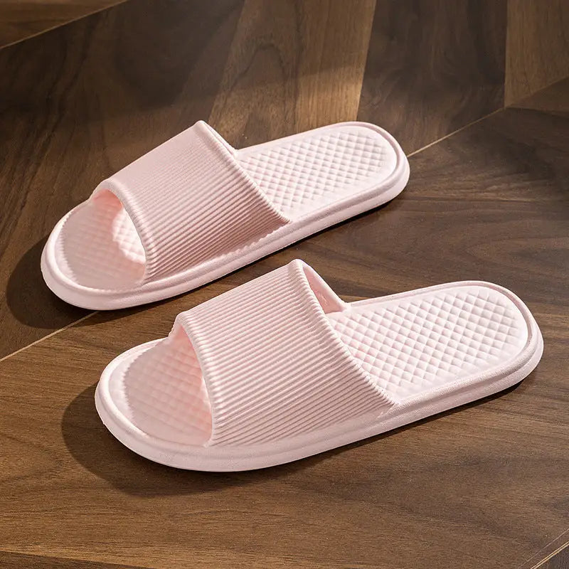 Summer Slipper Indoor House Shoes For Men Women Couples Solid Color Rhombus Striped Non-slip Bathroom Slippers Beyond Trends Hub