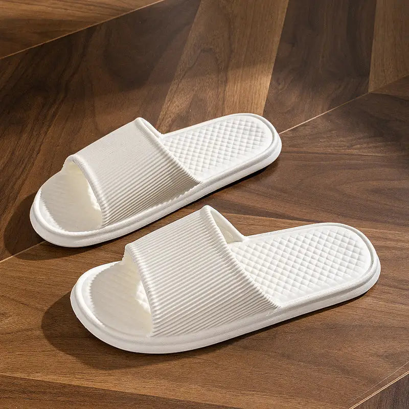 Summer Slipper Indoor House Shoes For Men Women Couples Solid Color Rhombus Striped Non-slip Bathroom Slippers Beyond Trends Hub
