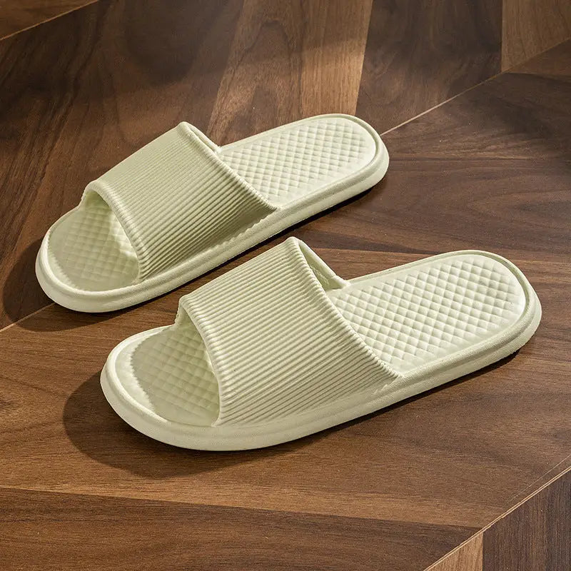Summer Slipper Indoor House Shoes For Men Women Couples Solid Color Rhombus Striped Non-slip Bathroom Slippers Beyond Trends Hub