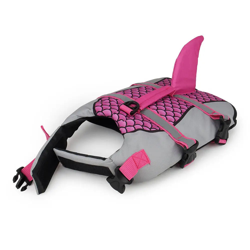 Swim Pet Dog Life Jacket Vest Clothes Life Vest Collar Harness Pets Swimming Summer Swimwear Scales Shark Pet Products Beyond Trends Hub