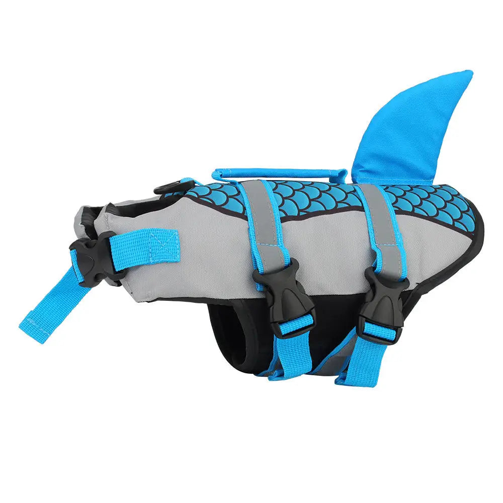 Swim Pet Dog Life Jacket Vest Clothes Life Vest Collar Harness Pets Swimming Summer Swimwear Scales Shark Pet Products Beyond Trends Hub
