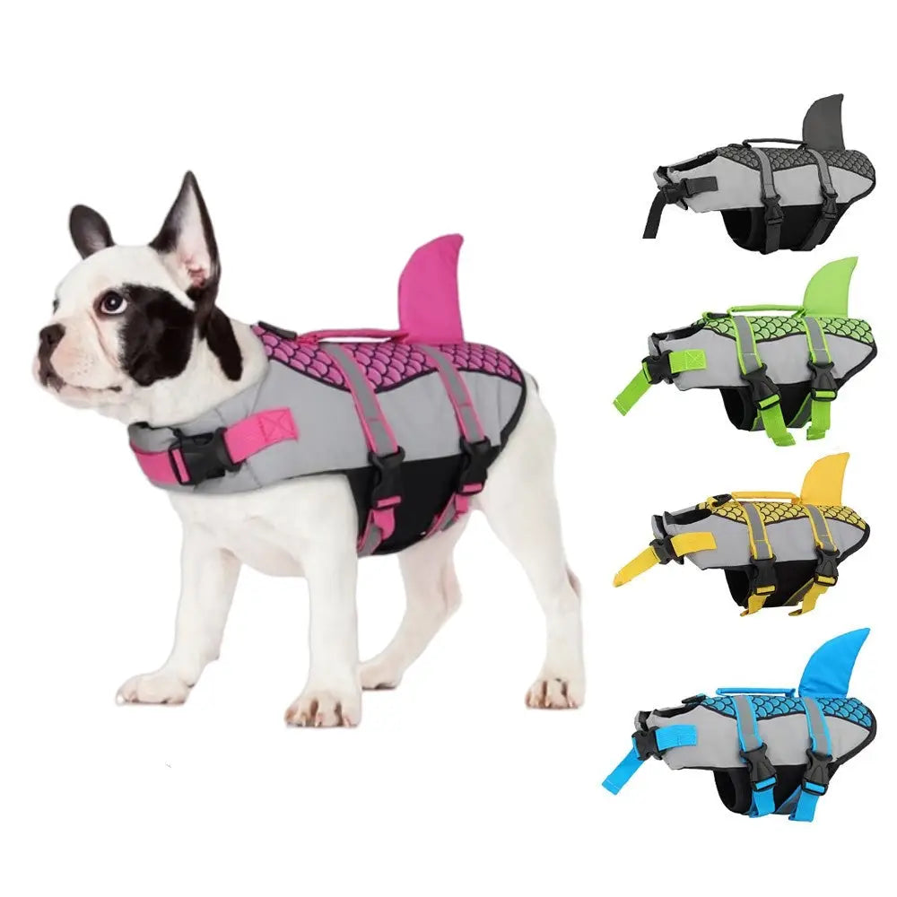 Swim Pet Dog Life Jacket Vest Clothes Life Vest Collar Harness Pets Swimming Summer Swimwear Scales Shark Pet Products Beyond Trends Hub