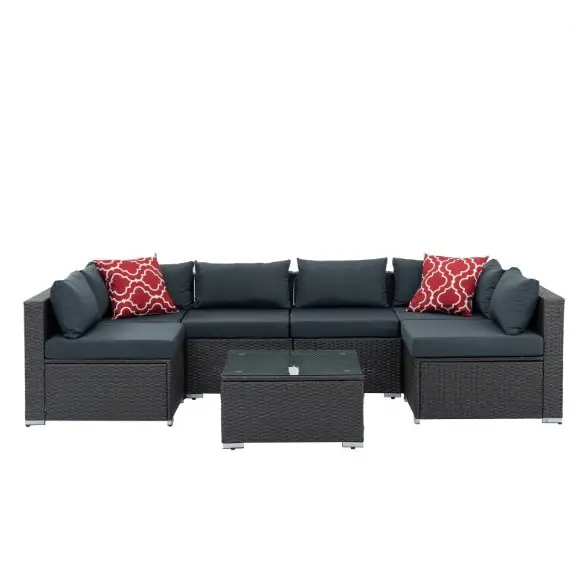 Tempered Glass Coffee Table - Dark gray - 5