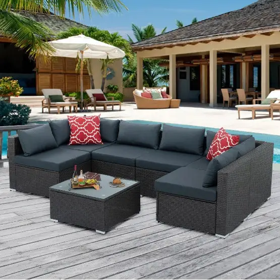 Tempered Glass Coffee Table - Dark gray - 5