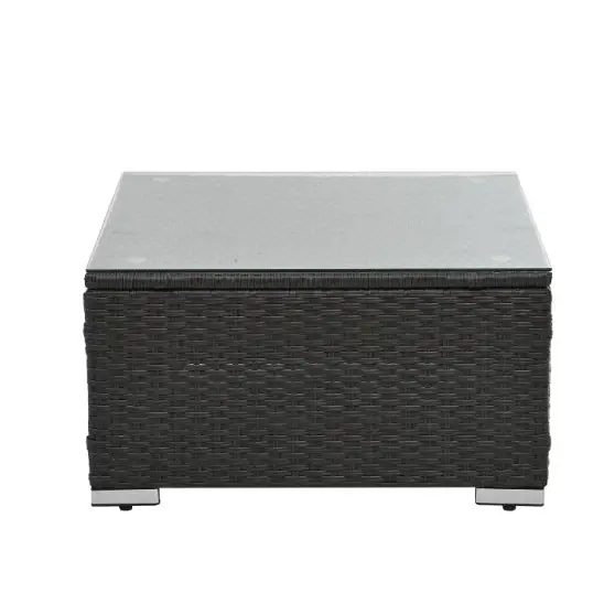 Tempered Glass Coffee Table - Dark gray - 5