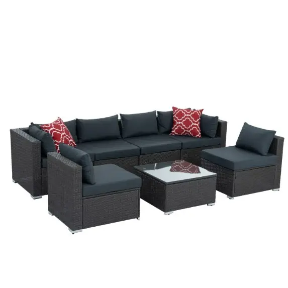 Tempered Glass Coffee Table - Dark gray - 5