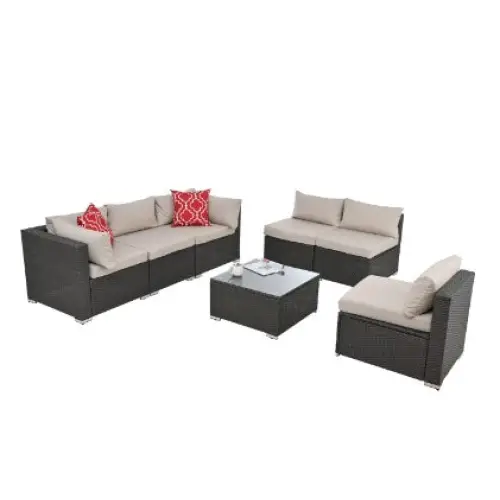 Tempered Glass Table - Dark Gray - 5