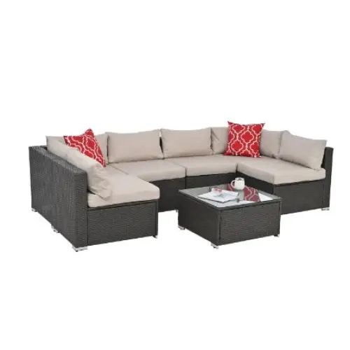 Tempered Glass Table - Dark Gray - 5
