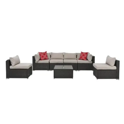 Tempered Glass Table - Dark Gray - 5