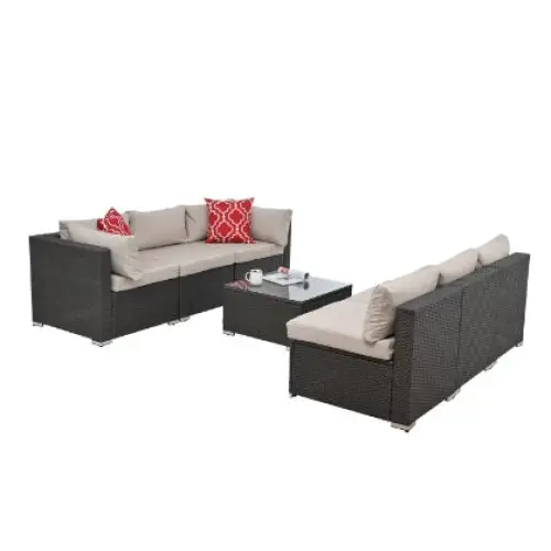 Tempered Glass Table - Dark Gray - 5