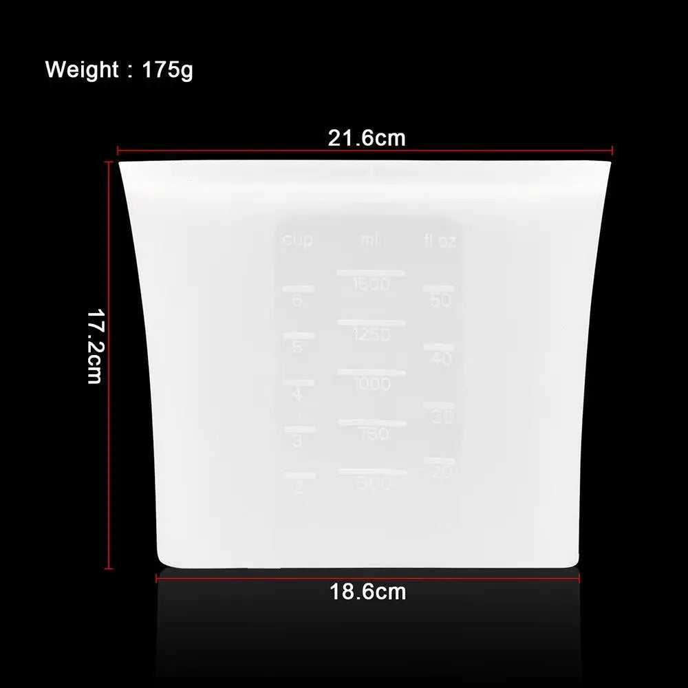 Thickened Silicone Sealed Household Kitchen Refrigerator Food Grade Freshness Protection Package - L / Transparent / 1pc