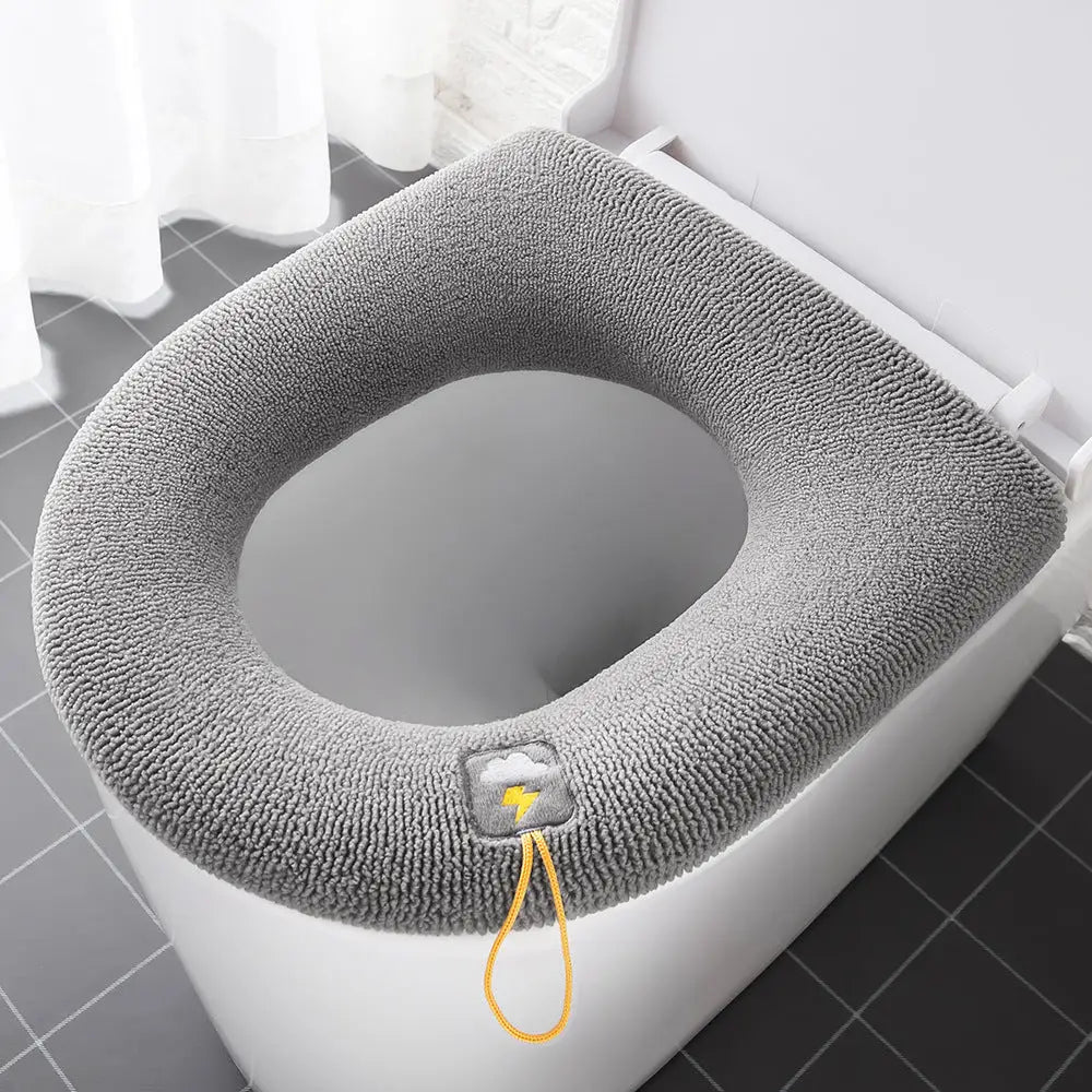 Thickened Toilet Seat Cushion Household Washable Toilet Seat Cartoon Handle Toilet Seat Toilet Cover Beyond Trends Hub