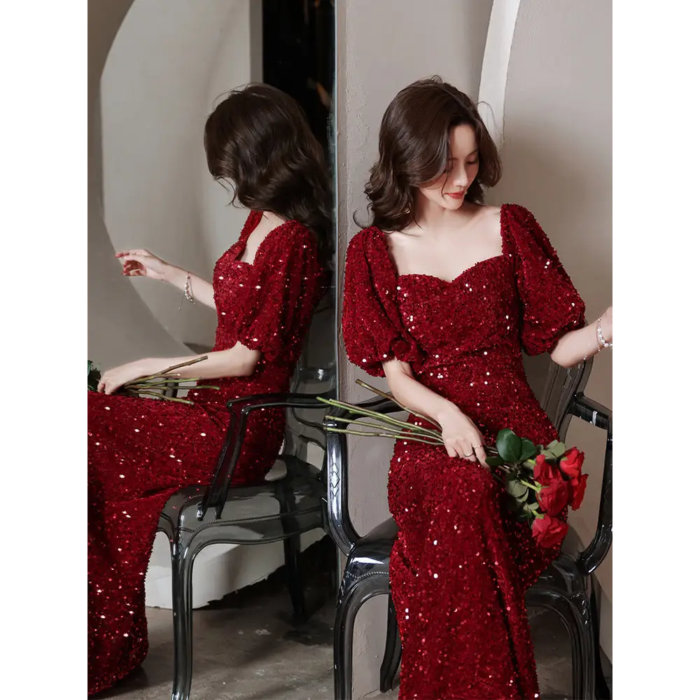 Toast Bridal Red Dresses Women Fishtail