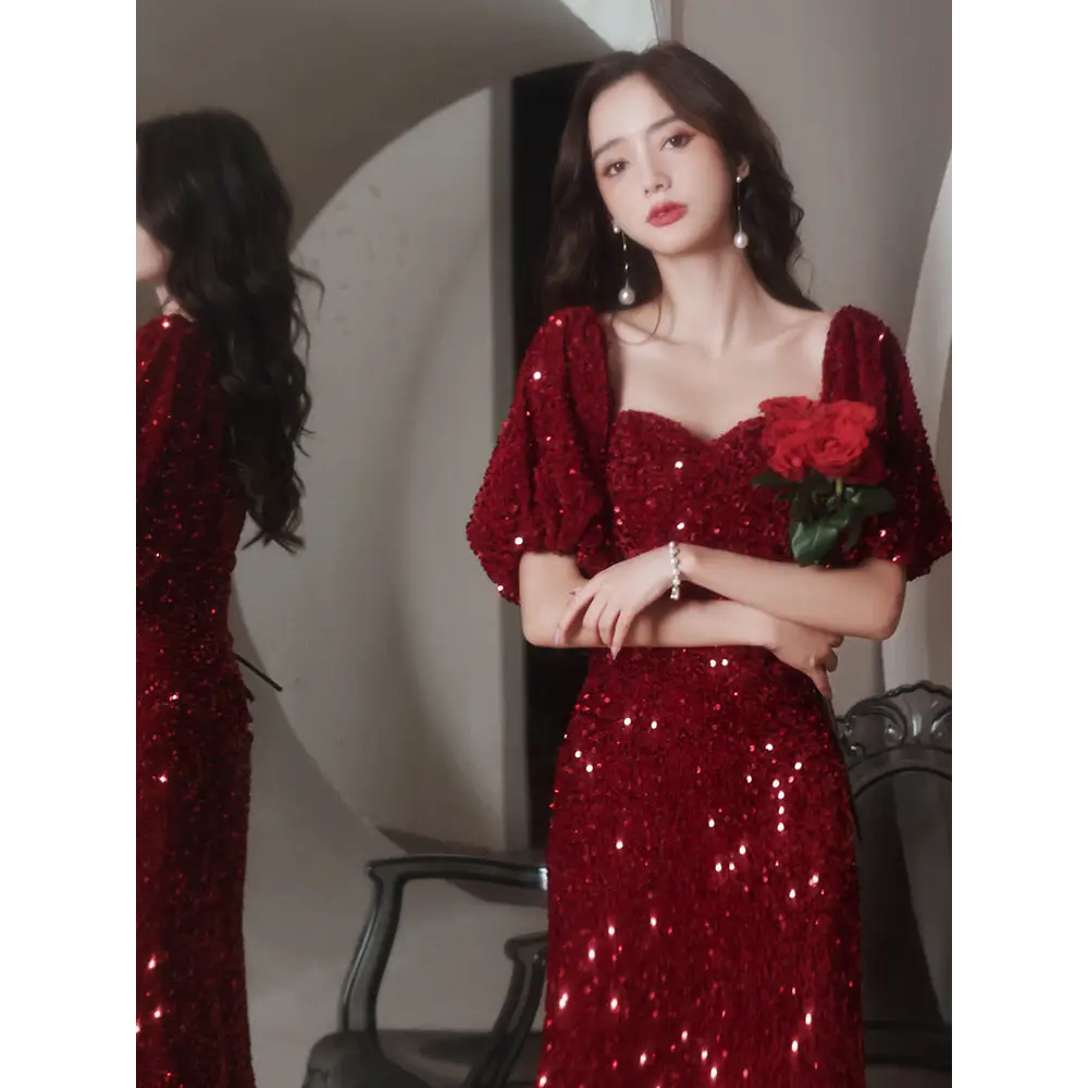 Toast Bridal Red Dresses Women Fishtail