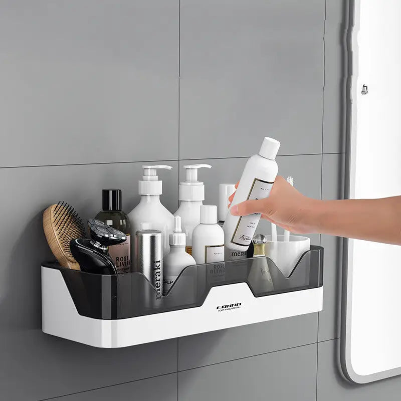 Toilet Rack Free Perforation Wall-Mounted Kitchen Bathroom Toilet Wall Toothbrush Cosmetic Storage Beyond Trends Hub