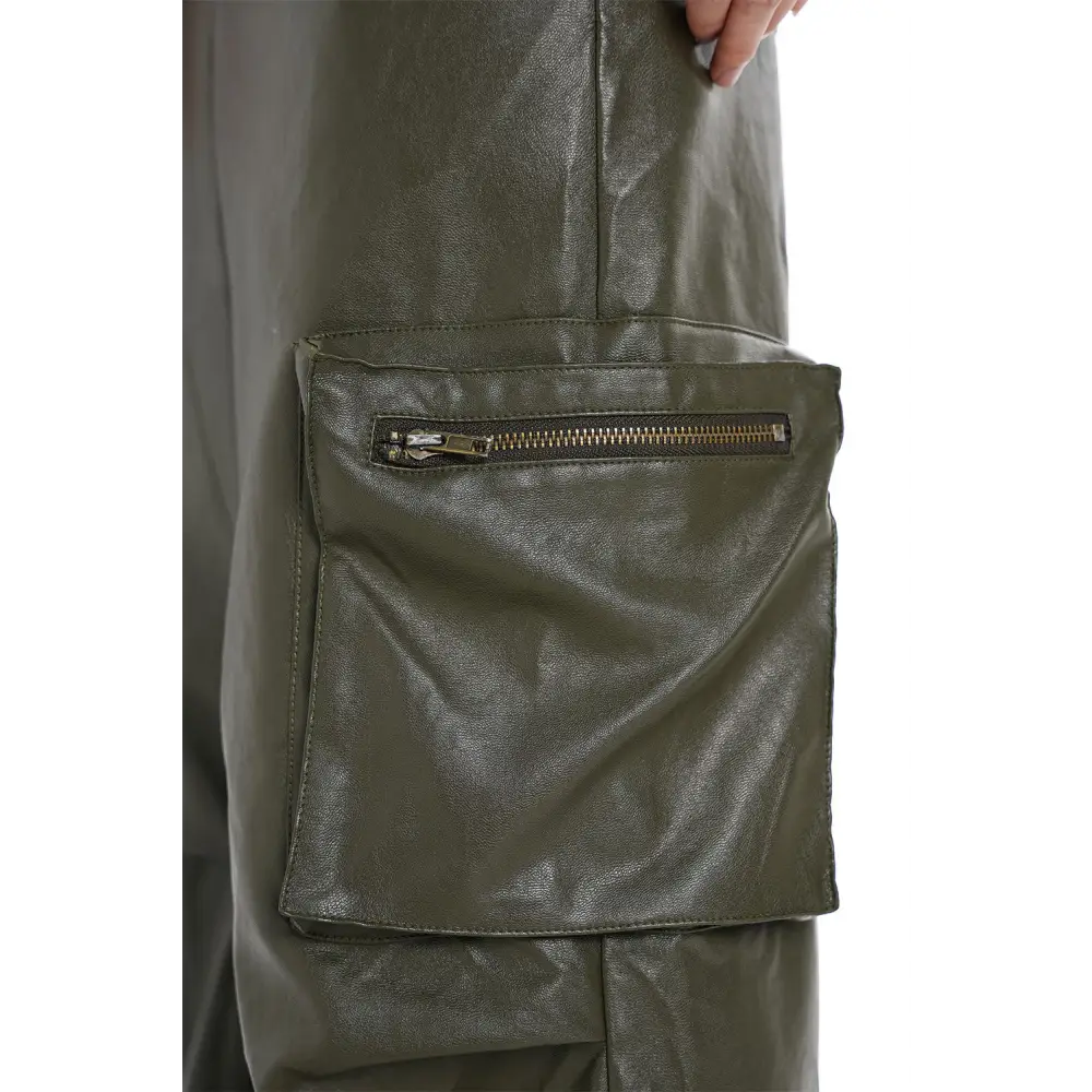 Tooling PU Leather Trousers For Men And Women