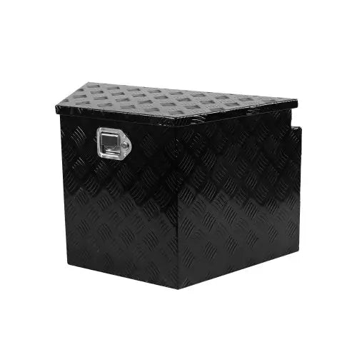Trailer Tongue Box Aluminum Alloy Diamond Plate Tongue Box Tool Chest Heavy Duty Trailer Box Storage With Lock And Keys