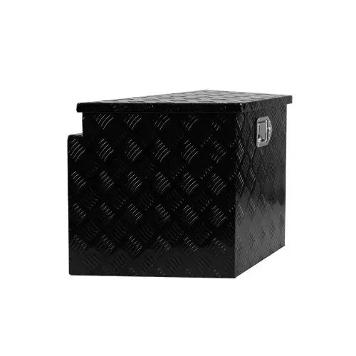 Trailer Tongue Box Aluminum Alloy Diamond Plate Tongue Box Tool Chest Heavy Duty Trailer Box Storage With Lock And Keys