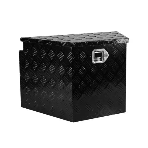 Trailer Tongue Box Aluminum Alloy Diamond Plate Tongue Box Tool Chest Heavy Duty Trailer Box Storage With Lock And Keys