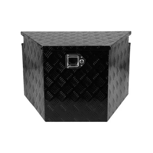 Trailer Tongue Box Aluminum Alloy Diamond Plate Tongue Box Tool Chest Heavy Duty Trailer Box Storage With Lock And Keys