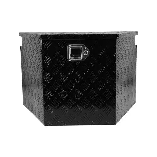 Trailer Tongue Box Aluminum Alloy Diamond Plate Tongue Box Tool Chest Heavy Duty Trailer Box Storage With Lock And Keys