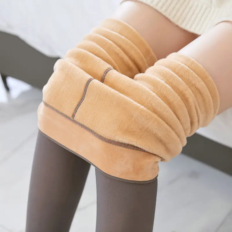 Translucent Plus Size Leggings Fleece Lined Tights Fall And Winter Warm Fleece Pantyhose Women Fleece Lined Pantyhose Thermal Winter Tights Beyond Trends Hub