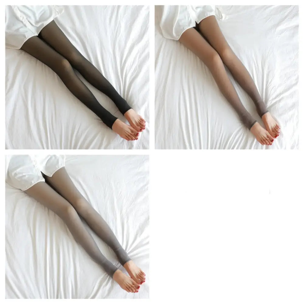 Translucent Plus Size Leggings Fleece Lined Tights Fall And Winter Warm Fleece Pantyhose Women Fleece Lined Pantyhose Thermal Winter Tights Beyond Trends Hub