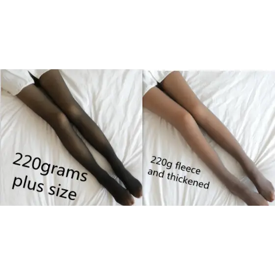 Translucent Plus Size Leggings Fleece Lined Tights Fall And Winter Warm Fleece Pantyhose Women Fleece Lined Pantyhose Thermal Winter Tights Beyond Trends Hub
