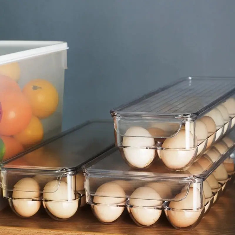 Transparent 21 Grids Refrigerator Egg Holder Box With Lid Kitchen Freshness Separated Storage Food Savers Tray Egg Beyond Trends Hub