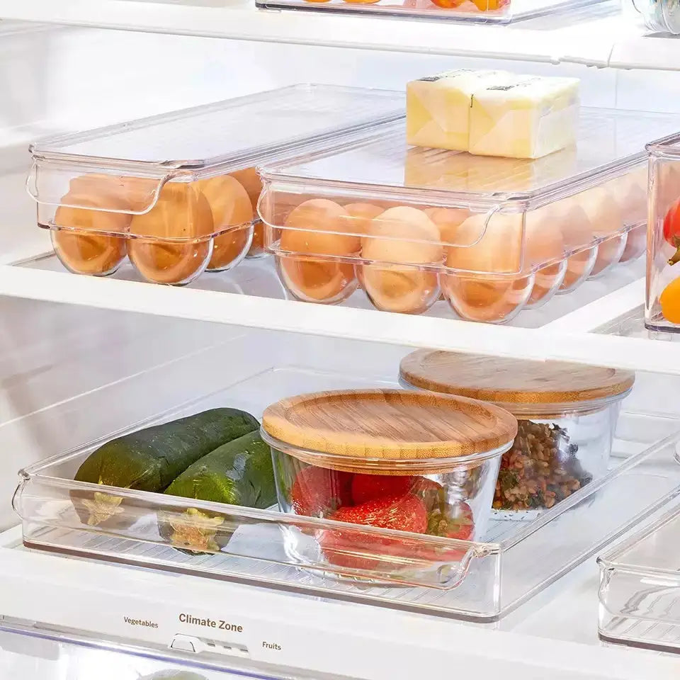 Transparent 21 Grids Refrigerator Egg Holder Box With Lid Kitchen Freshness Separated Storage Food Savers Tray Egg Beyond Trends Hub