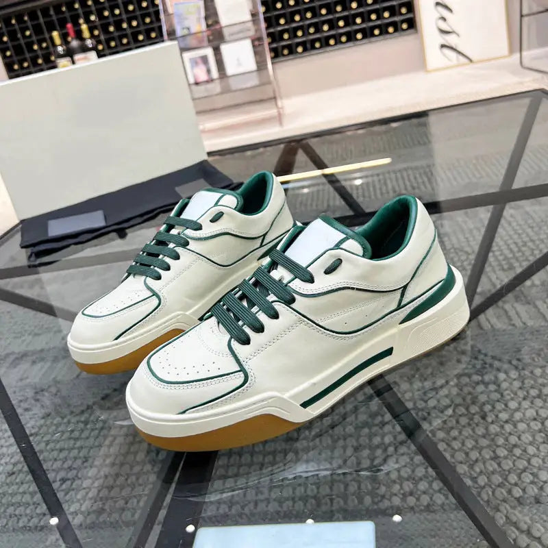 Trendy Breathable Leather Casual Men's  Top Layer Cowhide Winter Lace-up Fashion Sneakers Comfortable Beyond Trends Hub