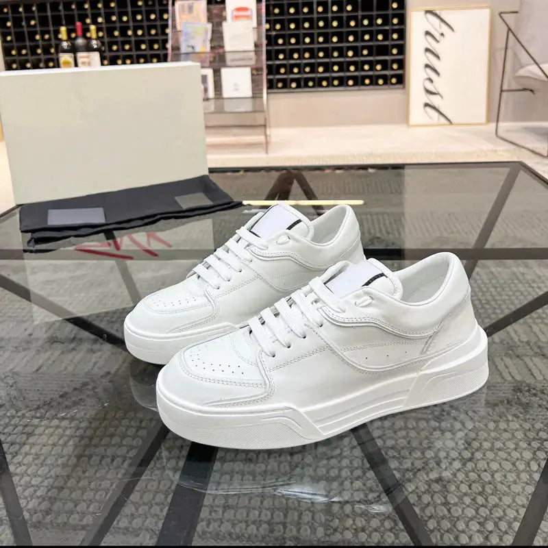 Trendy Breathable Leather Casual Men's  Top Layer Cowhide Winter Lace-up Fashion Sneakers Comfortable Beyond Trends Hub