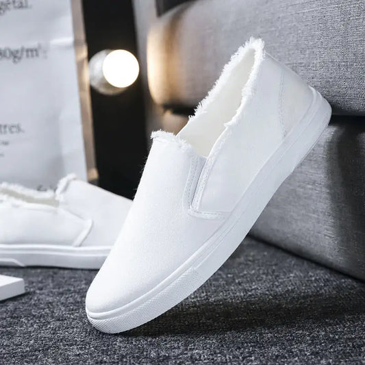 Trendy Canvas Shoes A Pedal Lazy Shoes - White / 39